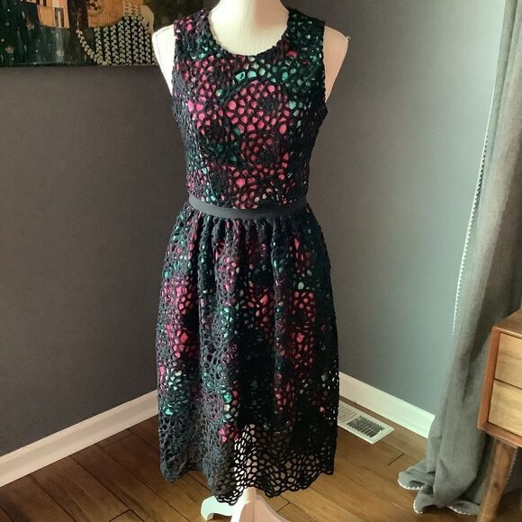 Anthropologie Wolven Terrace Dress 👗🖤💖💜 - Picture 1 of 10